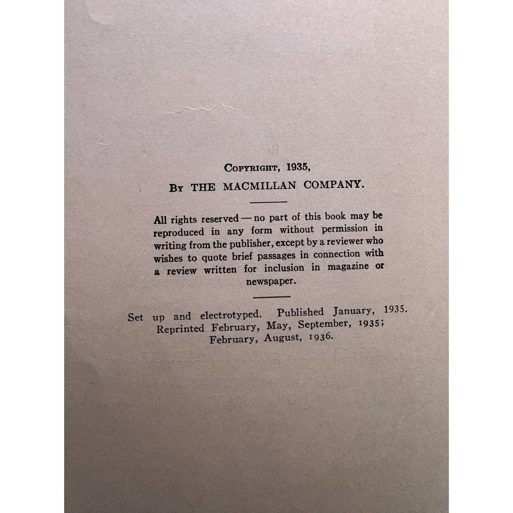 The Macmillan Company hardcover vintage